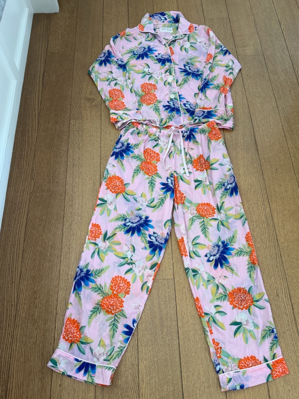 The Cat's Pajamas Tropical Floral Pajamas Size Medium - Picture 2 of 10